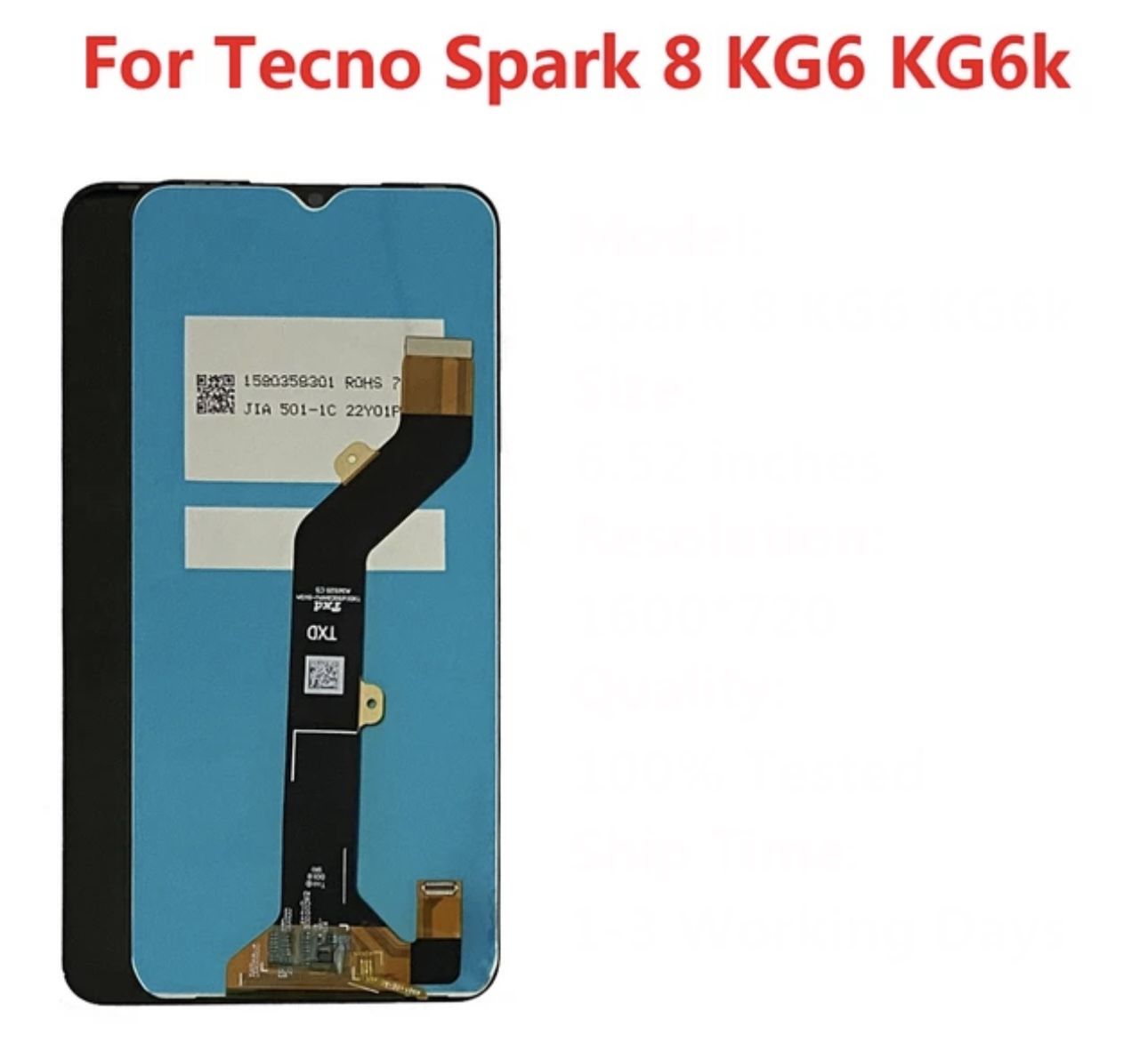 TECNO SPARK 8 LCD-EKRAN